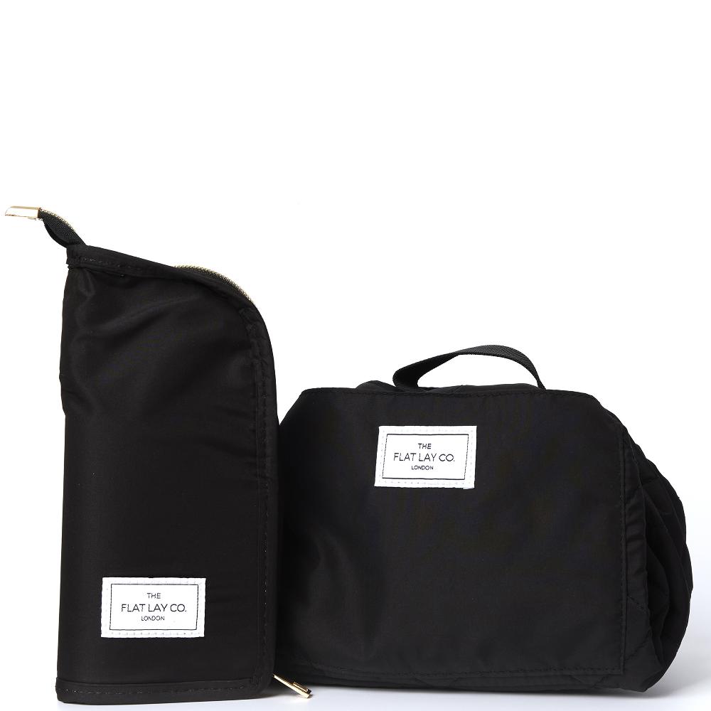 lookfantastic The Flat Lay Co. X LookFantastic Makeup Bag Duo in Classic Black