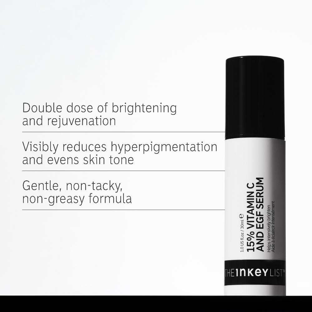 Lookfantastic The INKEY List 15% Vitamin C Und EGF Serum 30 Ml