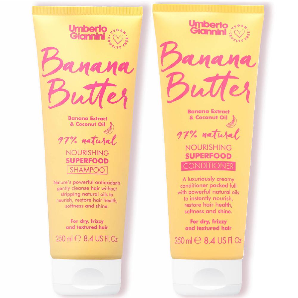 lookfantastic Umberto Giannini Banana Butter Shampoo and Conditioner Duo
