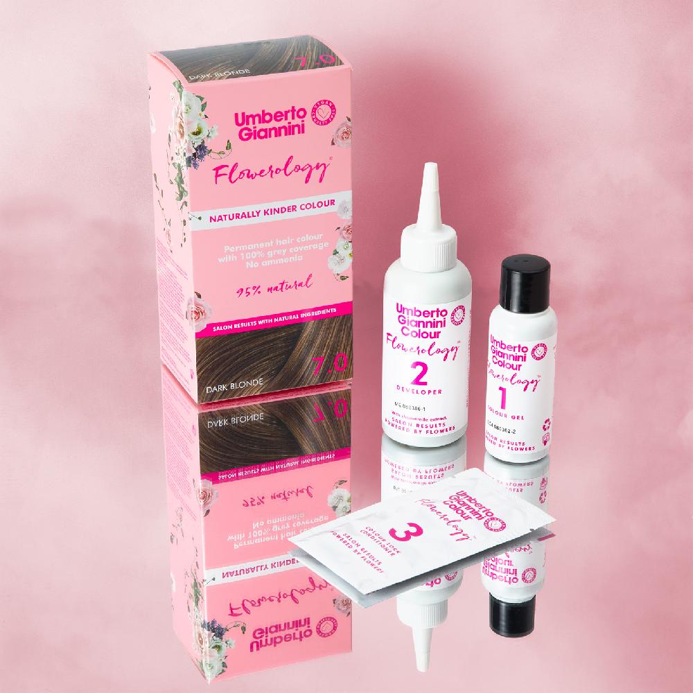 Lookfantastic Umberto Giannini Flowerology Naturally Kinder Colour - Dunkelblond 7.0 195 Ml