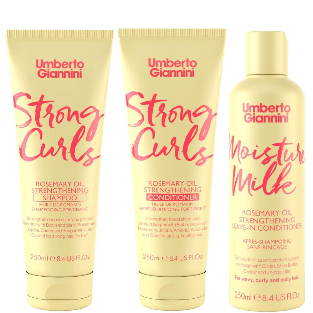lookfantastic Umberto Giannini Strong Curls Strengthen & Hydrate Trio