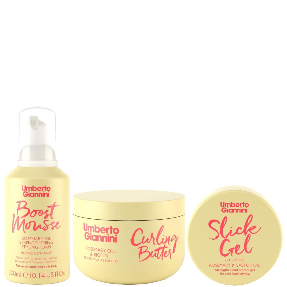 lookfantastic Umberto Giannini Strong Curls Style & Hold Trio