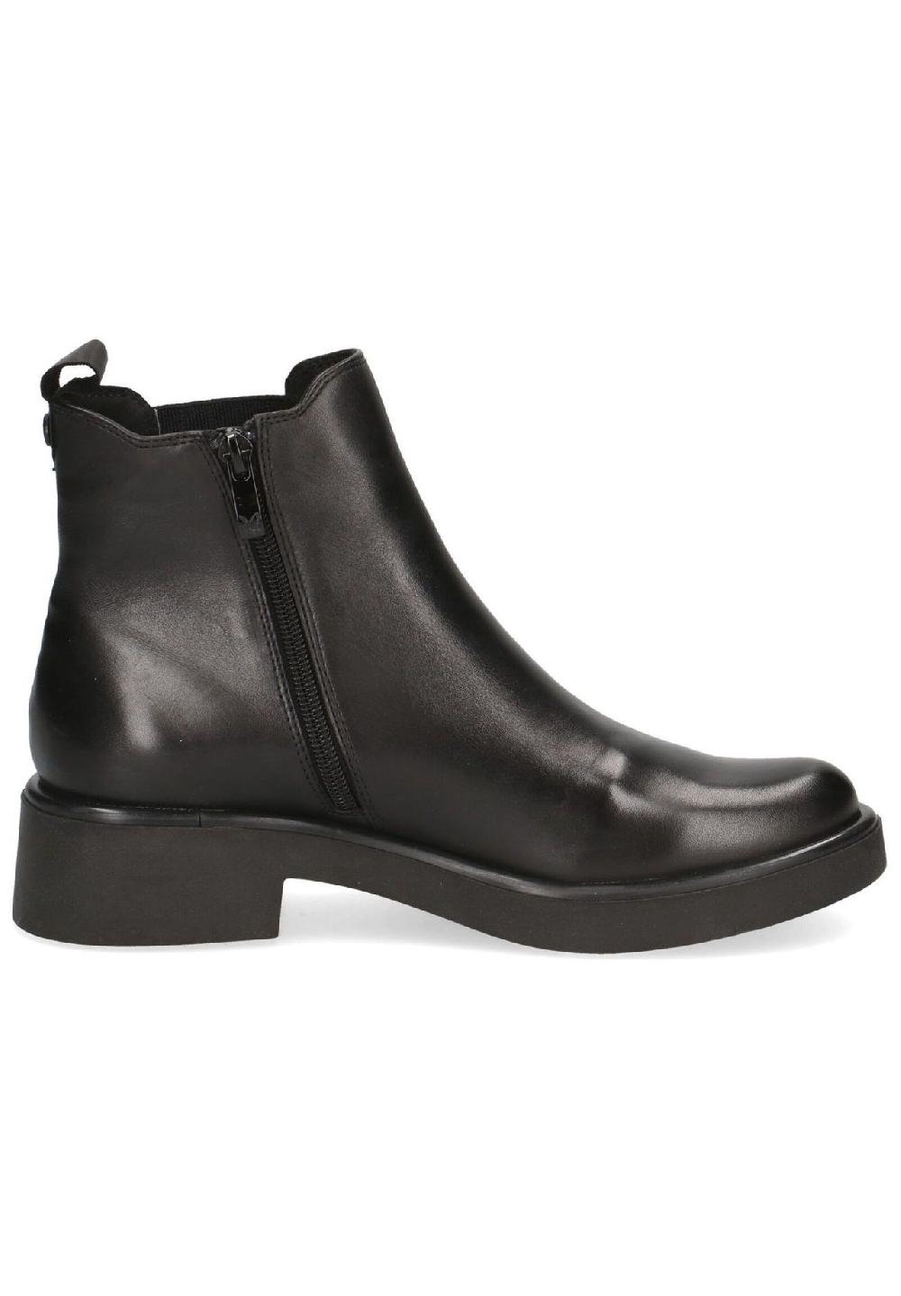 Caprice Chelsea Boots Leder Blockabsatz Für Damen