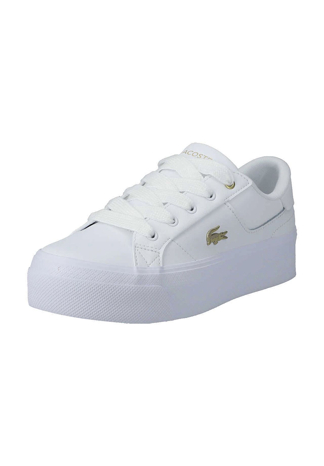 LACOSTE Sneaker Leder Emblem für Damen