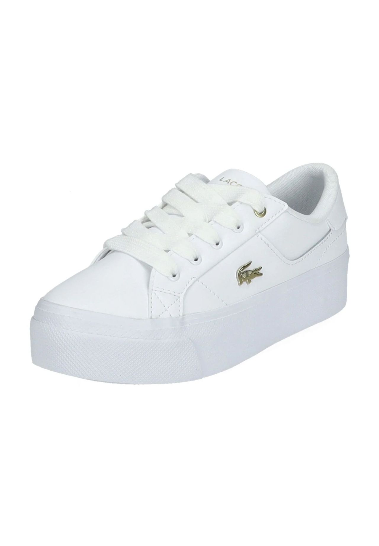 LACOSTE Sneaker Leder Emblem für Damen