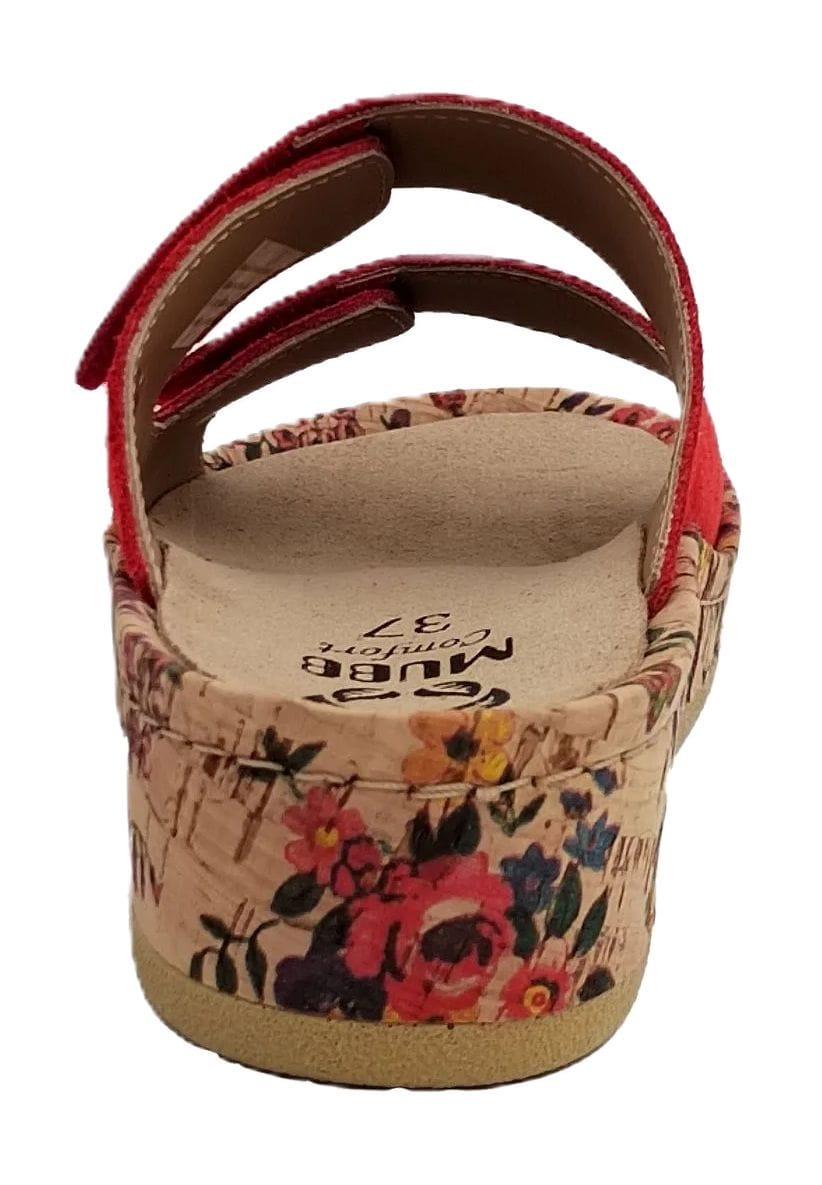 MUBB Mia Pantoletten Klettverschluss Leder Für Damen