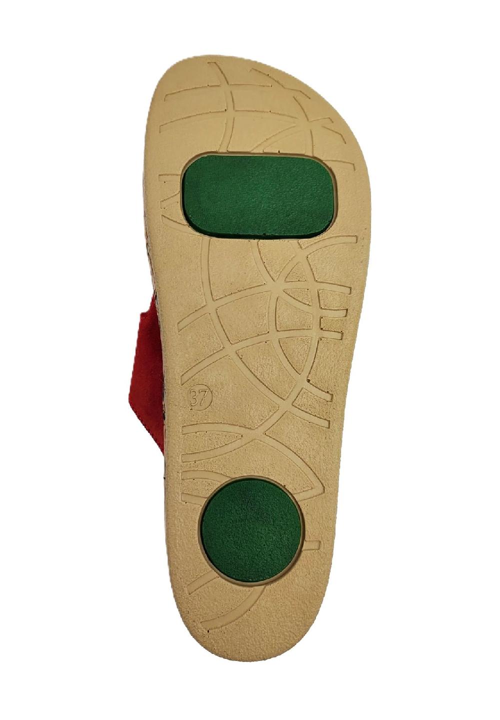 MUBB Mia Pantoletten Klettverschluss Leder Für Damen