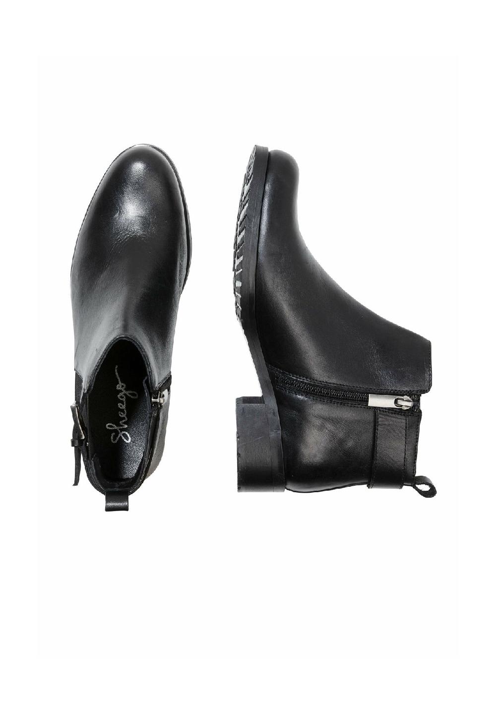 sheego Stiefelette mit Band und Schnalle am Schaft