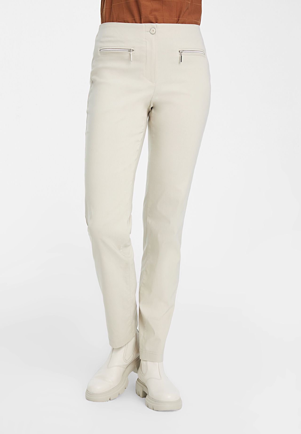 Adagio Stoffhose "Tess " Reißverschlusstaschen Für Damen