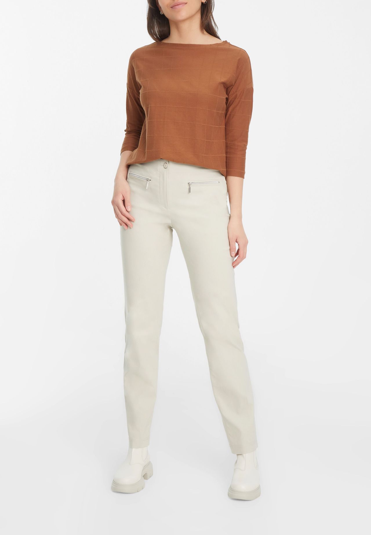 Adagio Stoffhose "Tess " Reißverschlusstaschen Für Damen