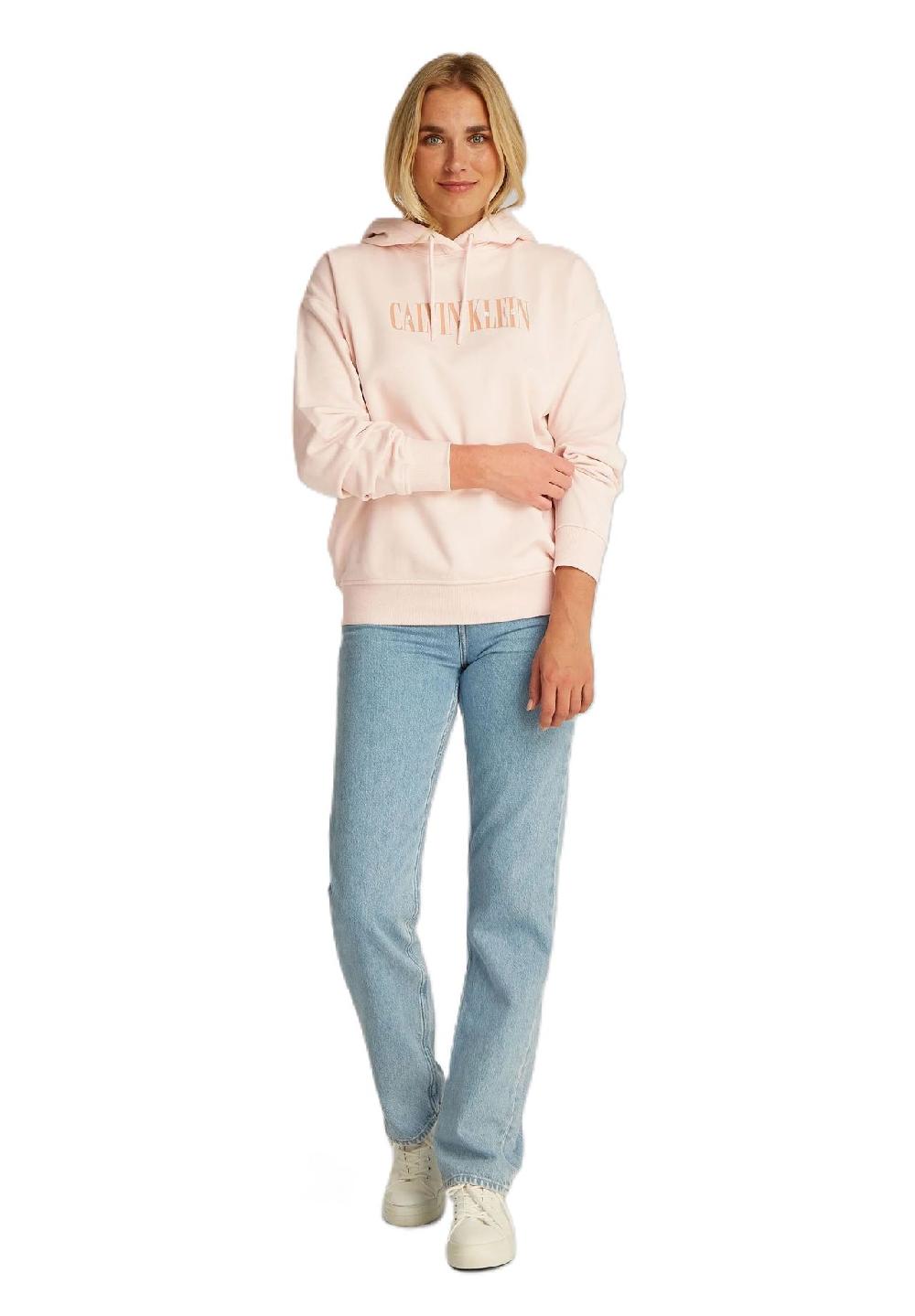 Calvin Klein Jeans Hoodie Rippbündchen Baumwolle Für Damen