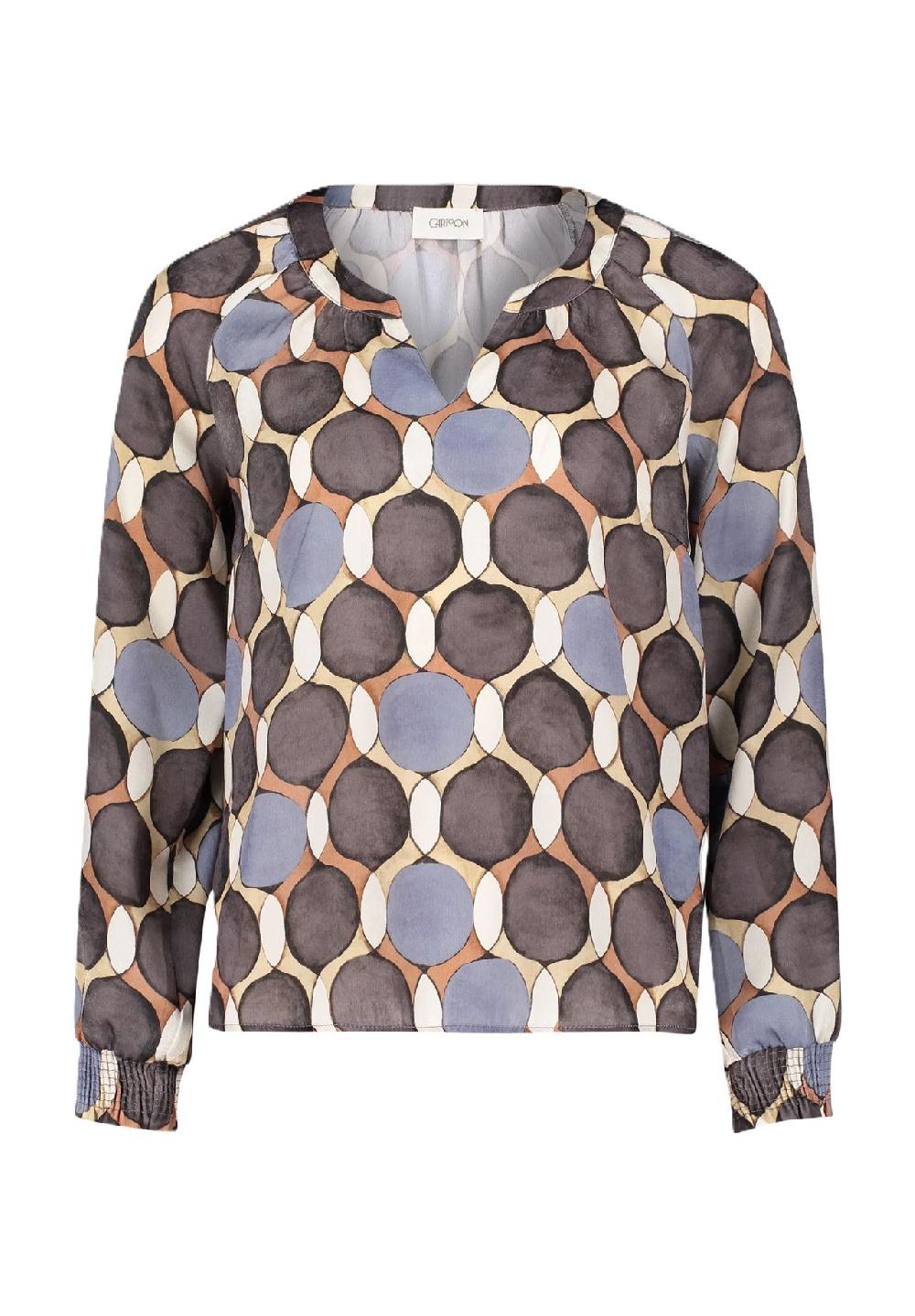 CARTOON Shirtbluse Split-Neck für Damen