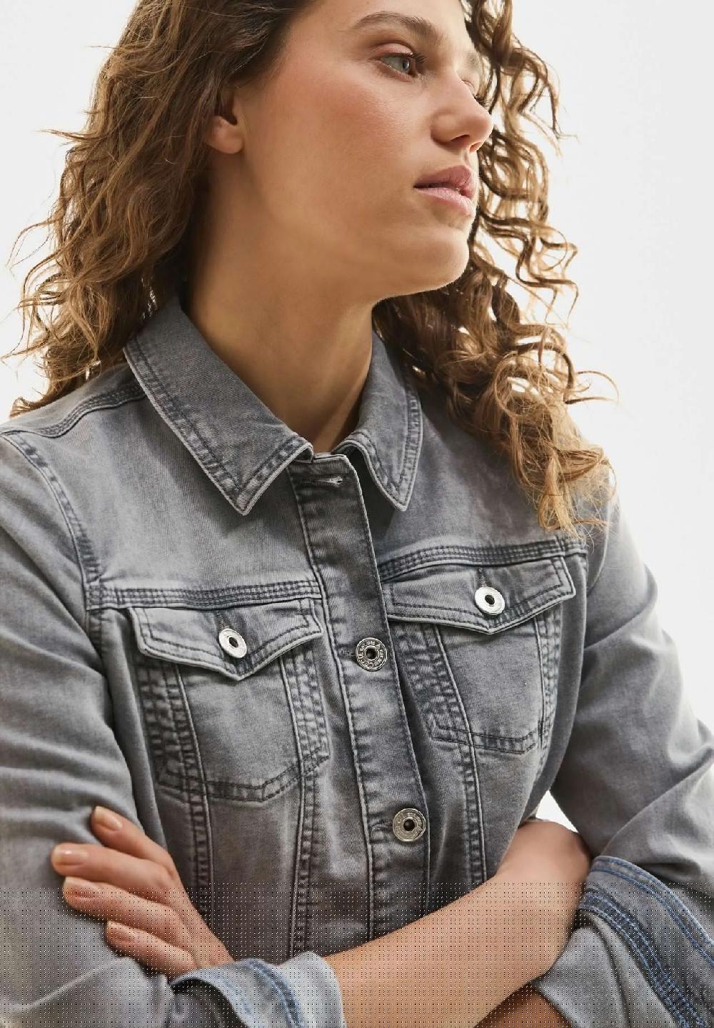 CECIL Jeansjacke Blusenkragen Für Damen