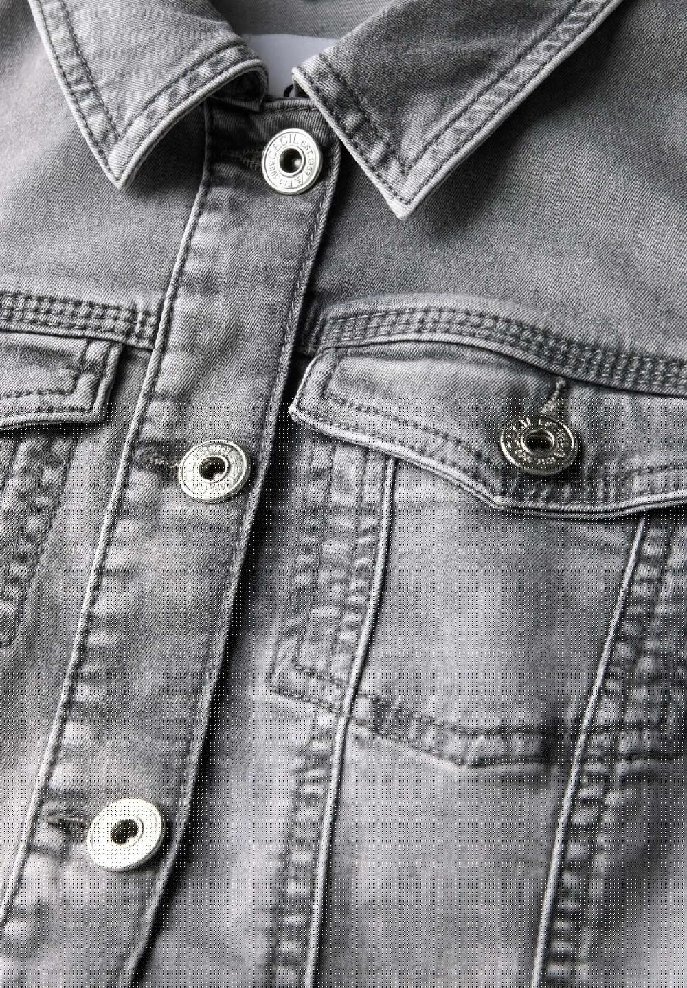 CECIL Jeansjacke Blusenkragen Für Damen