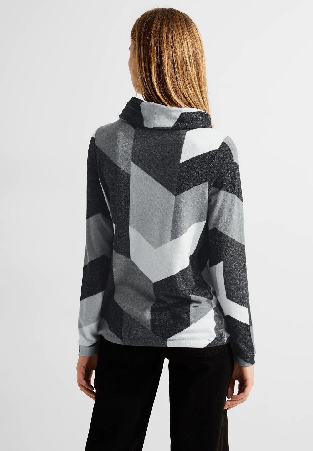 CECIL Langarmshirt Grafisch Schlauchkragen Für Damen