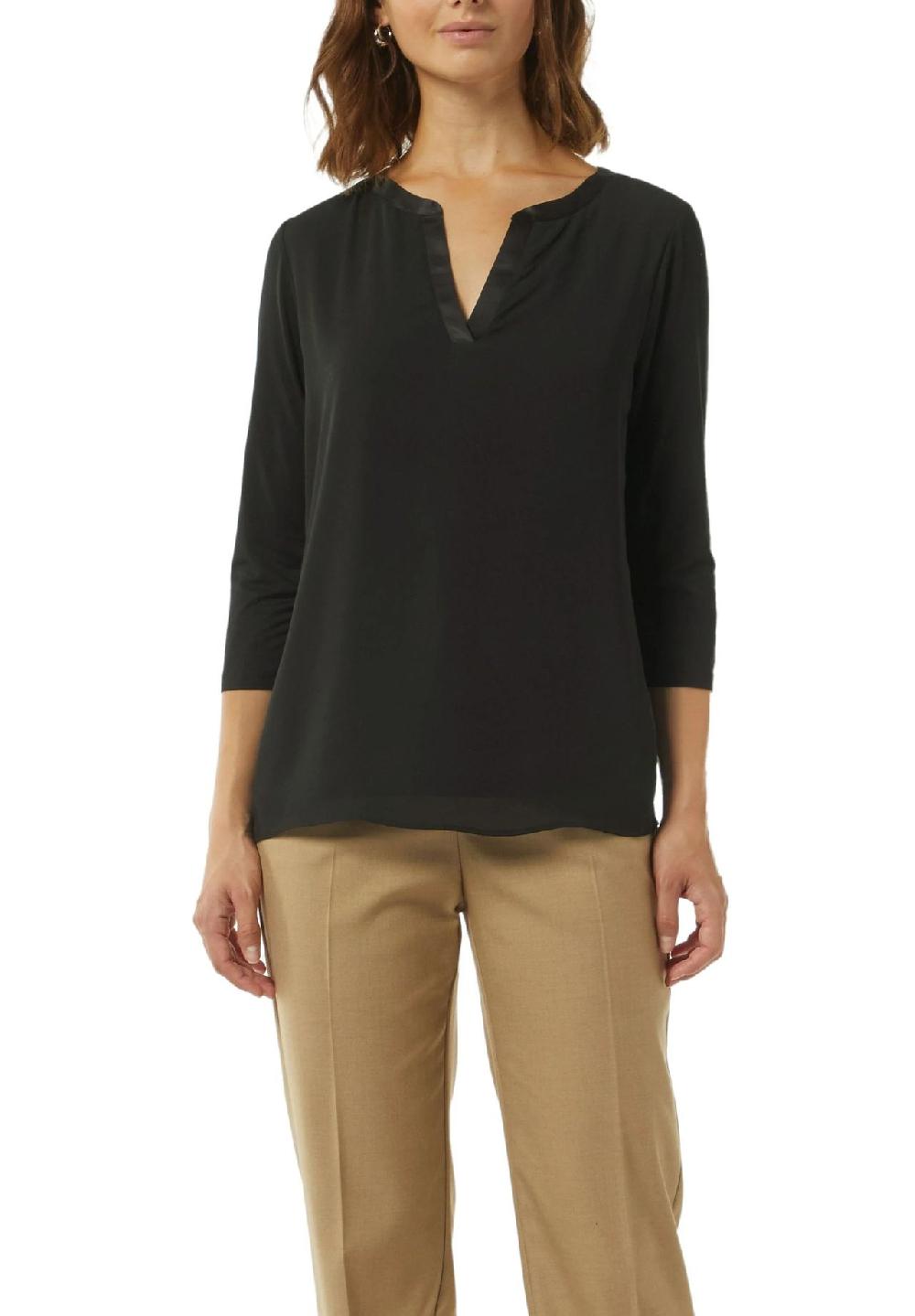 Comma Shirtbluse 3/4-Arm Split-Neck Für Damen