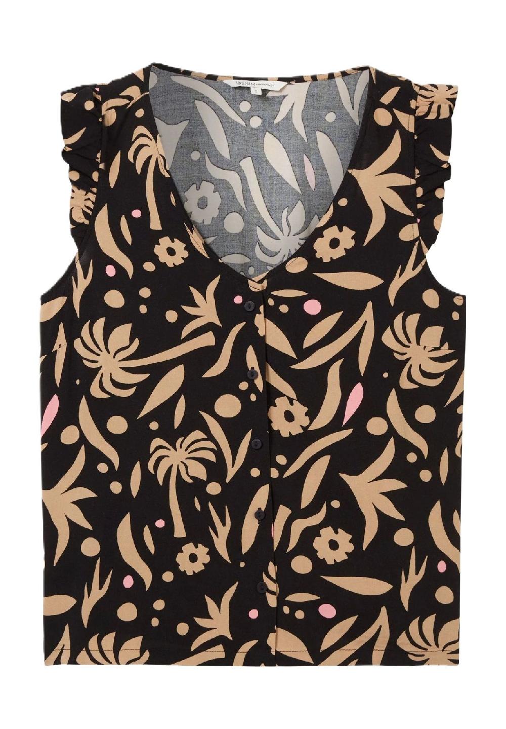 DENIM TOM TAILOR Top V-Ausschnitt für Damen