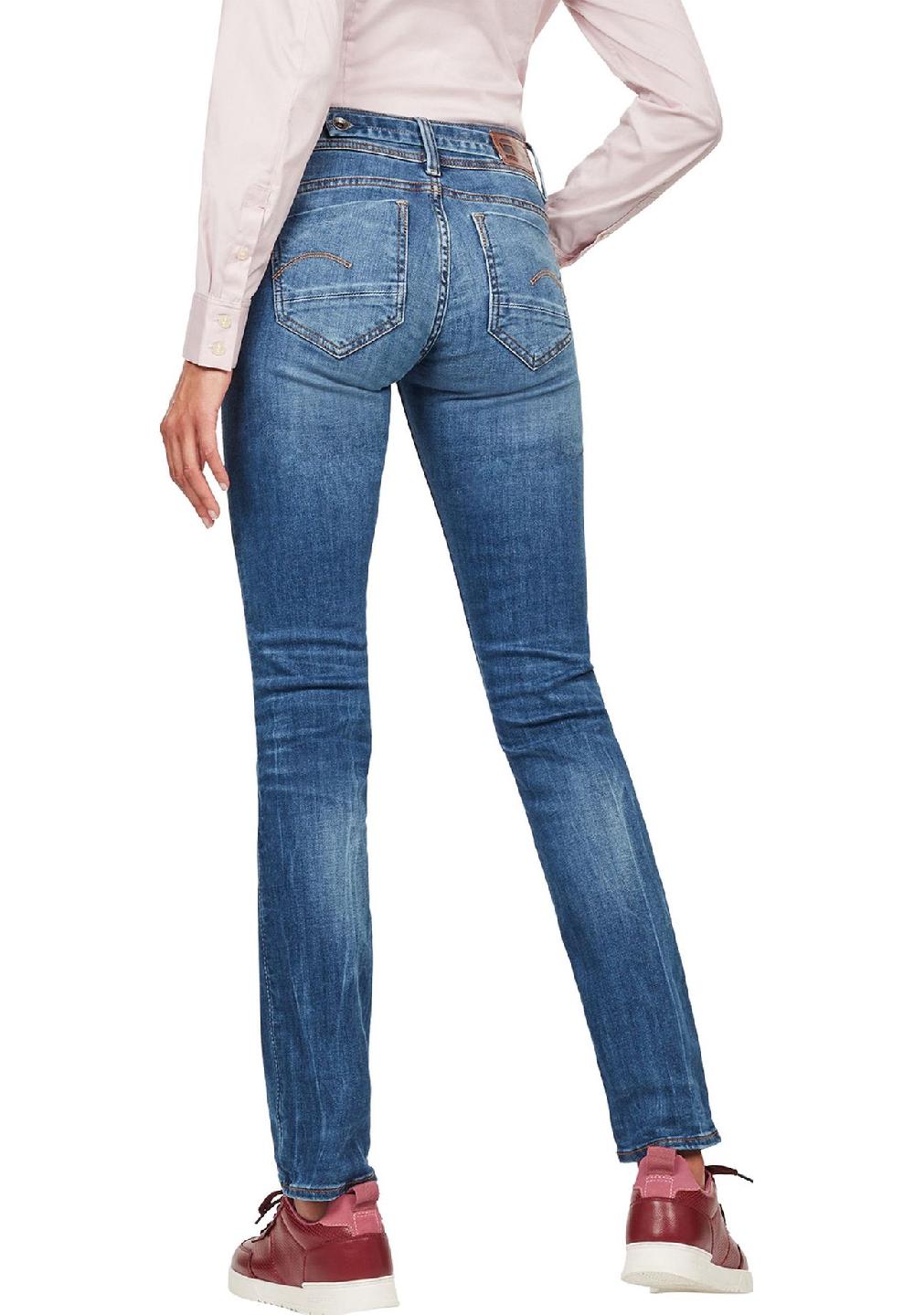 G-STAR RAW Jeans "Midge" Mid-Straight Fit Uni Für Damen
