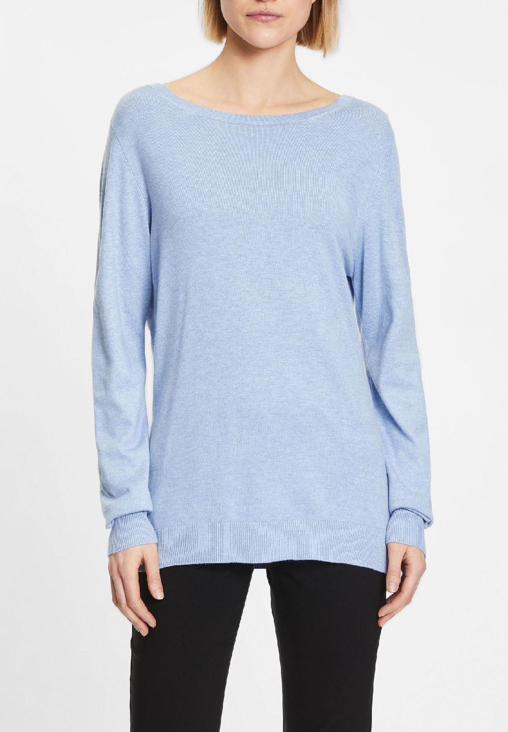 GALERIA Essentials Pullover "Elea" U-Boot-Ausschnitt Rippbündchen Für Damen