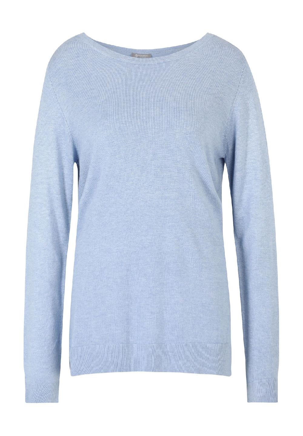 GALERIA essentials Pullover "Elea" U-Boot-Ausschnitt Rippbündchen für Damen