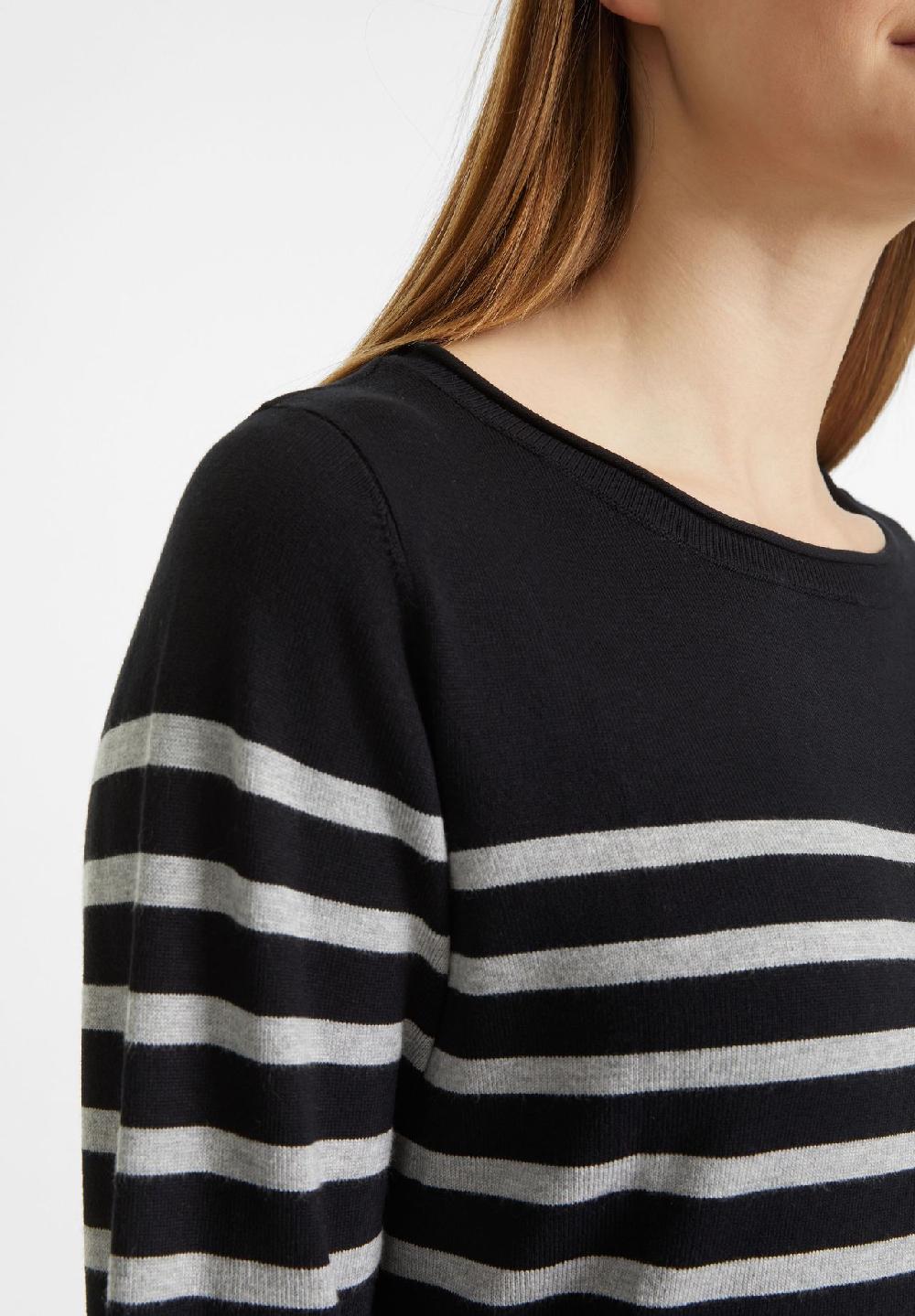 GALERIA Essentials Pullover Rippbündchen Langarm Streifen Für Damen