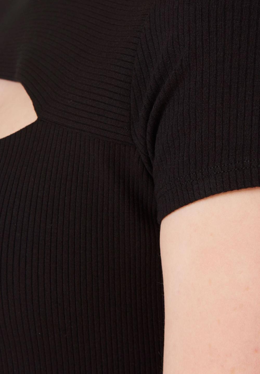 GUESS Kleid "Lana" Rundhals Oberschenkellang Cutout Für Damen