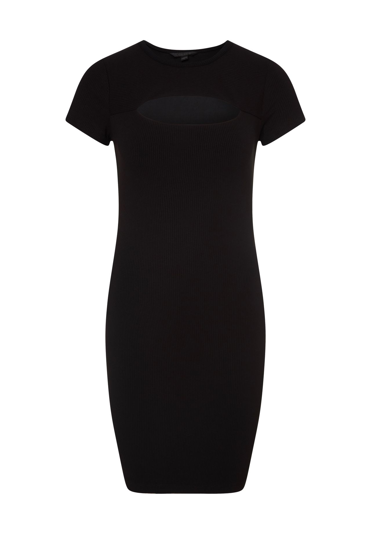 GUESS Kleid "Lana" Rundhals oberschenkellang Cutout für Damen