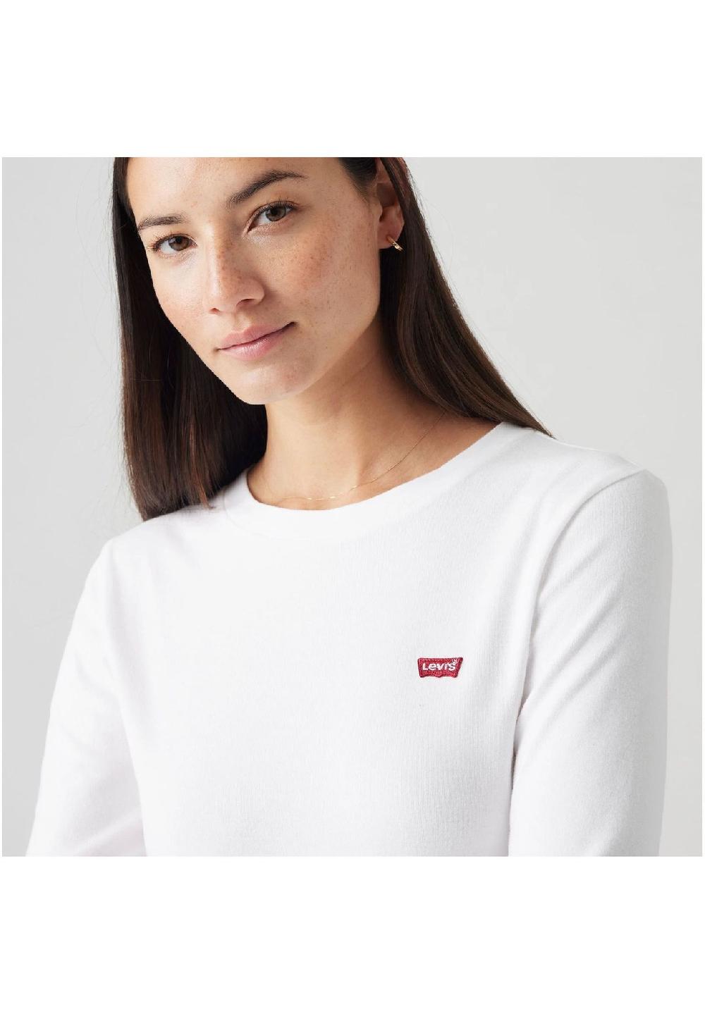 Levi's® Langarmshirt "Essential Housemark Long-Sleeve Tee" Baumwolle Für Damen