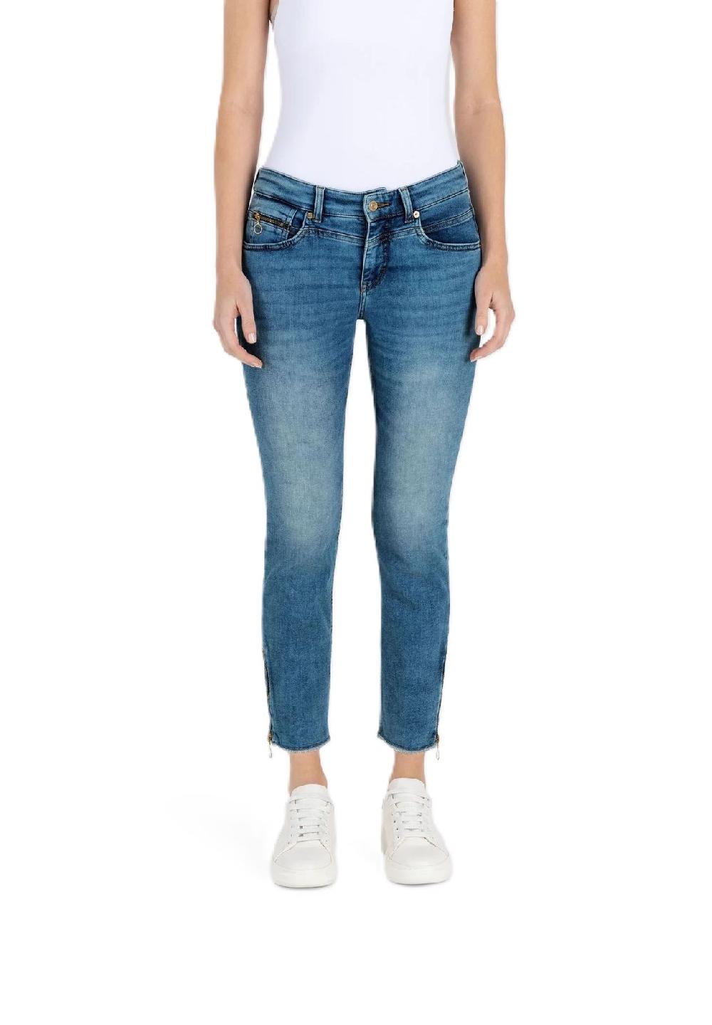 MAC Rich Jeans Knöchellang Slim-Fit Fransen-Details Für Damen