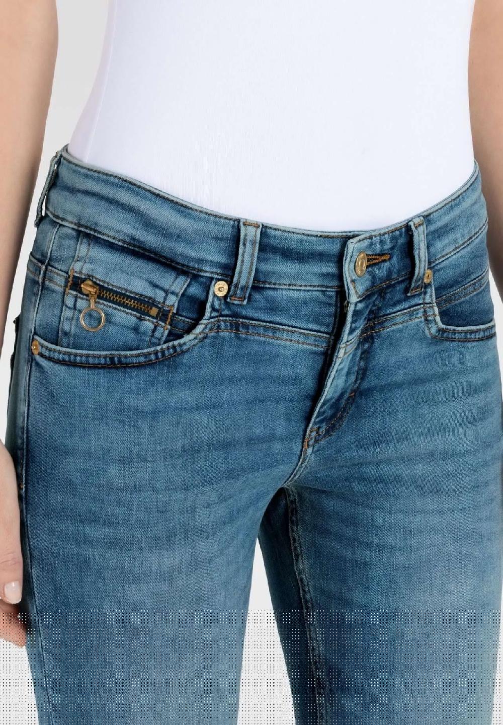 MAC Rich Jeans Knöchellang Slim-Fit Fransen-Details Für Damen