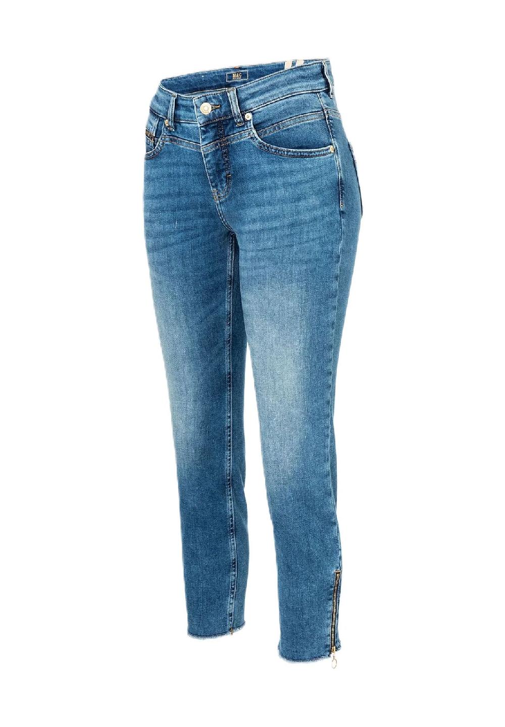 MAC Rich Jeans knöchellang Slim-Fit Fransen-Details für Damen