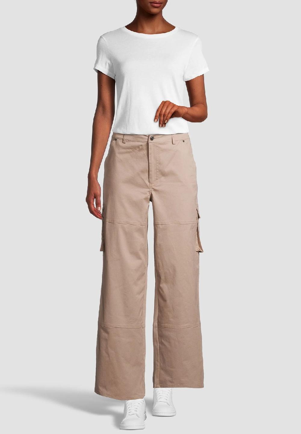 MANGUUN Cargohose Baumwolle-Stretch Knöchellang Für Damen