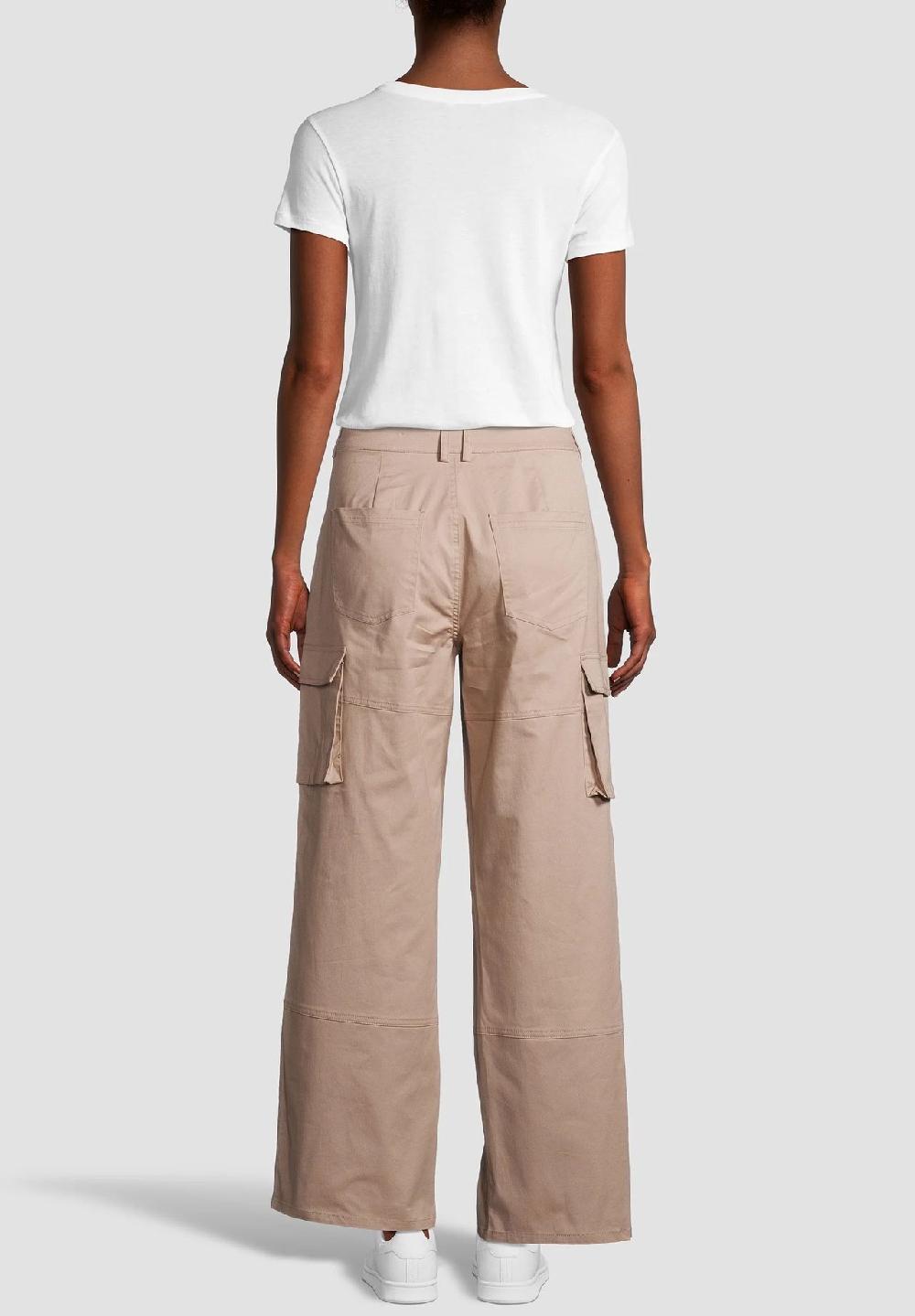 MANGUUN Cargohose Baumwolle-Stretch Knöchellang Für Damen