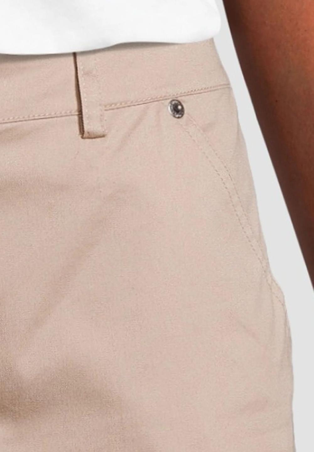 MANGUUN Cargohose Baumwolle-Stretch Knöchellang Für Damen