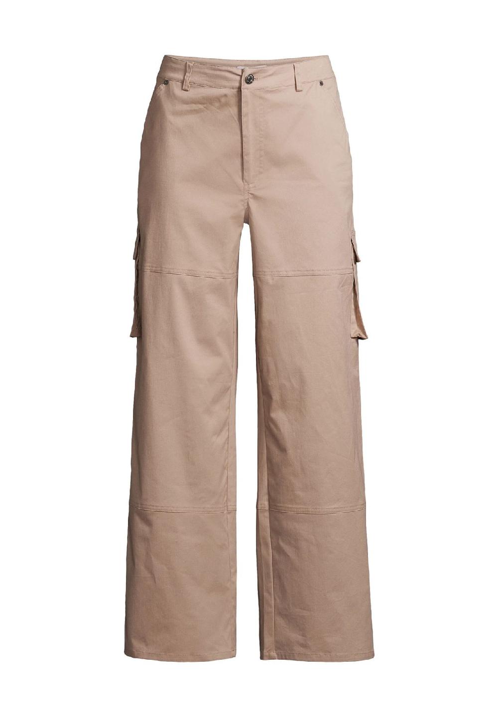 MANGUUN Cargohose Baumwolle-Stretch knöchellang für Damen