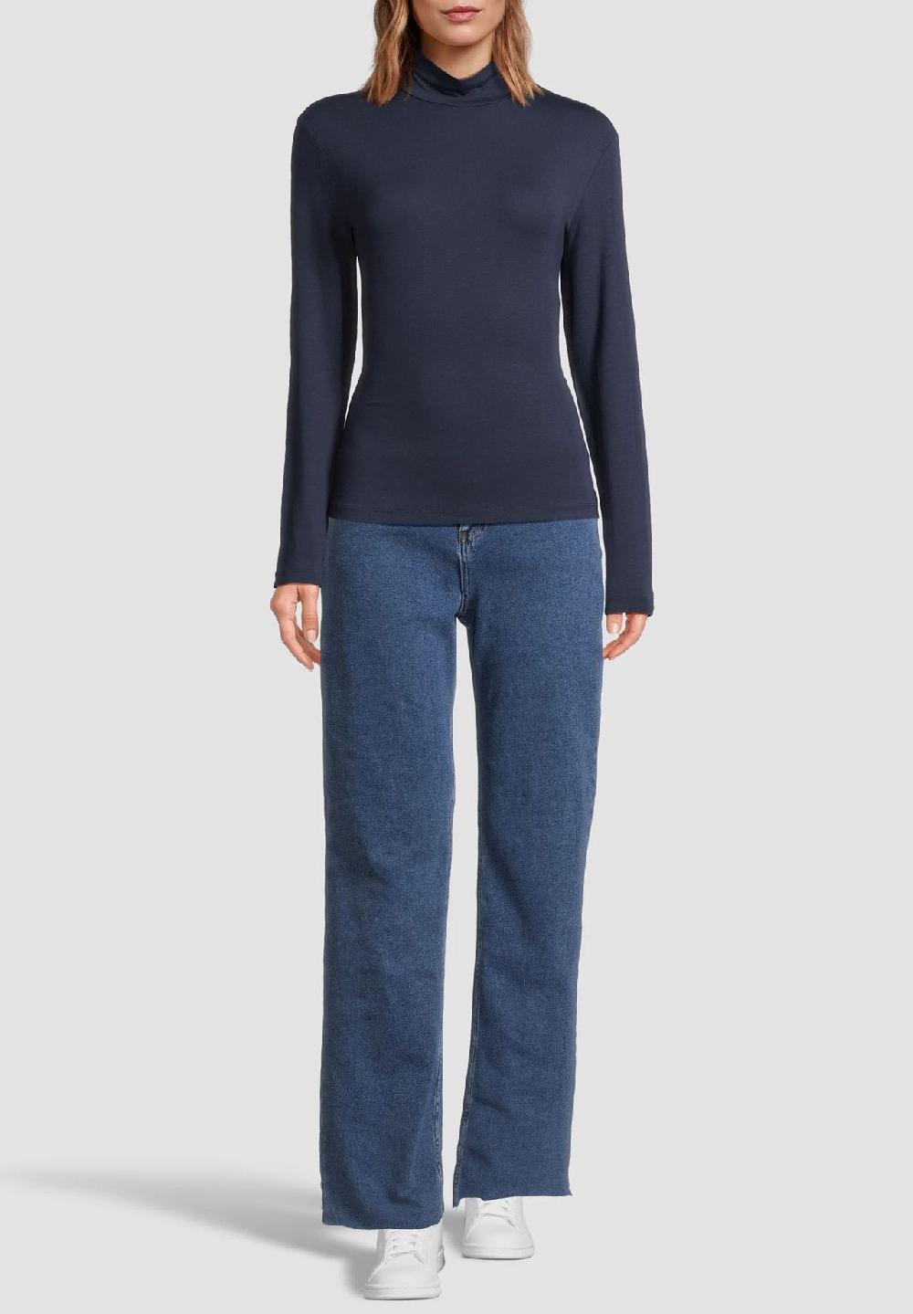 MANGUUN Collection Langarmshirt Stehkragen Für Damen