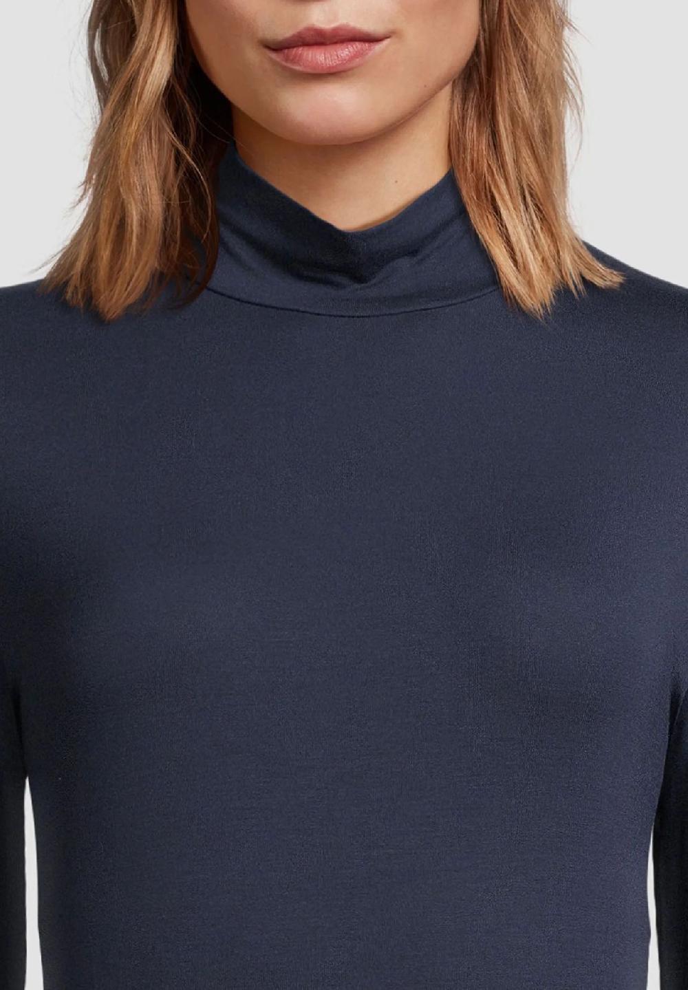 MANGUUN Collection Langarmshirt Stehkragen Für Damen