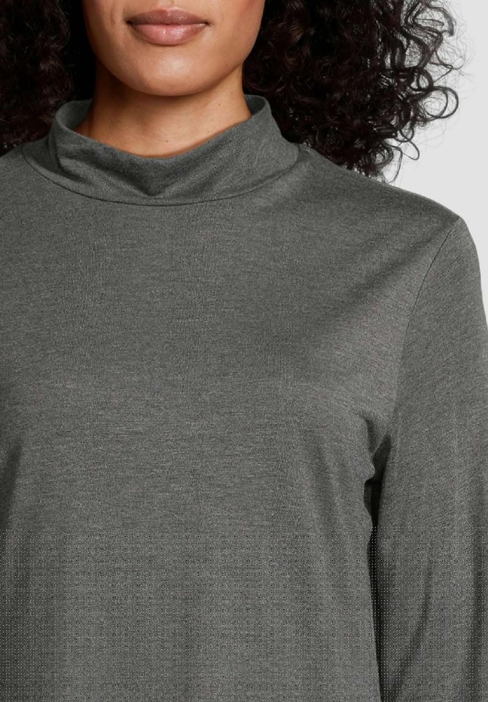 MANGUUN Collection Langarmshirt Stehkragen Für Damen