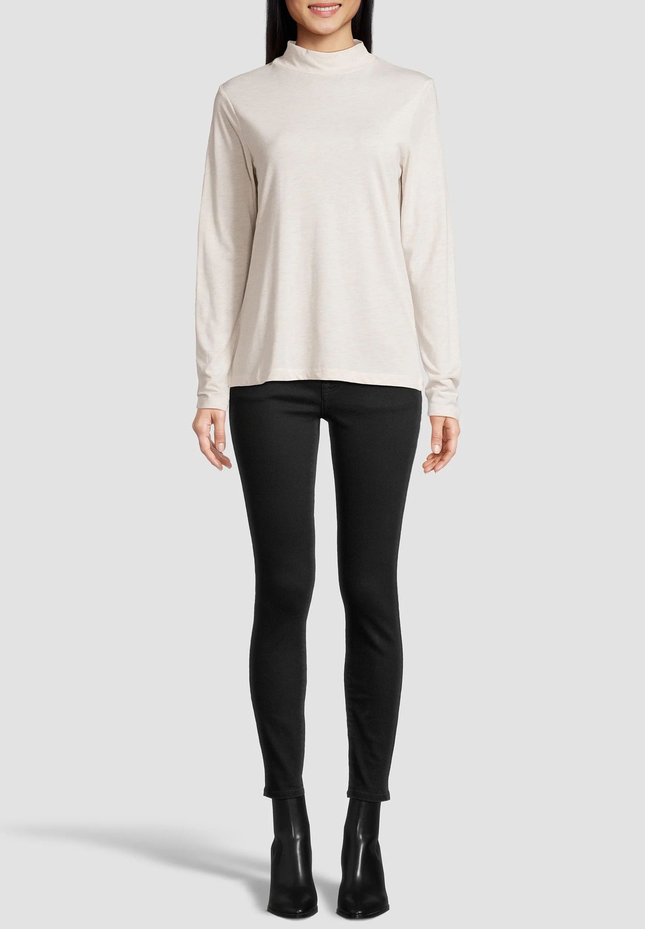 MANGUUN Collection Langarmshirt Stehkragen Für Damen