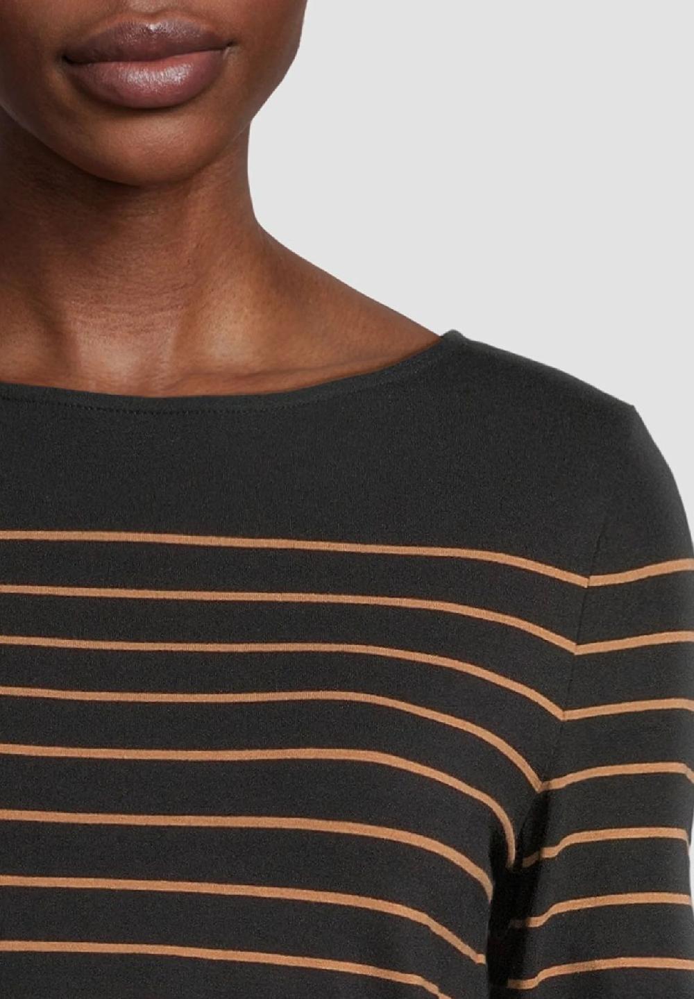 MANGUUN Collection Langarmshirt U-Boot-Ausschnitt Für Damen