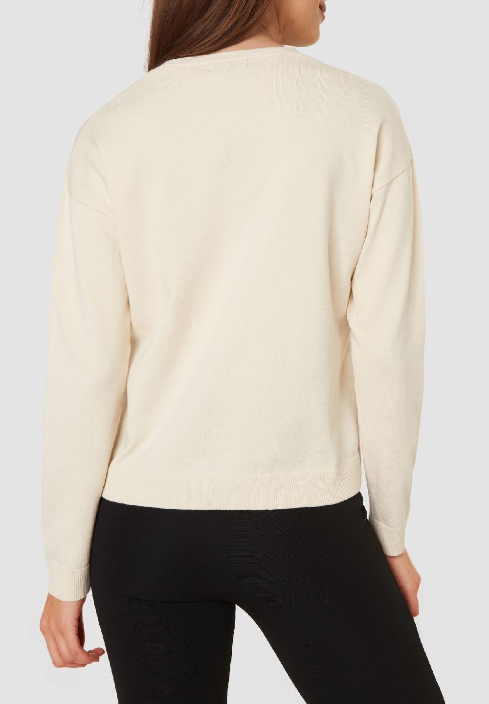 MANGUUN Collection Pullover V-Ausschnitt Rippbündchen Für Damen