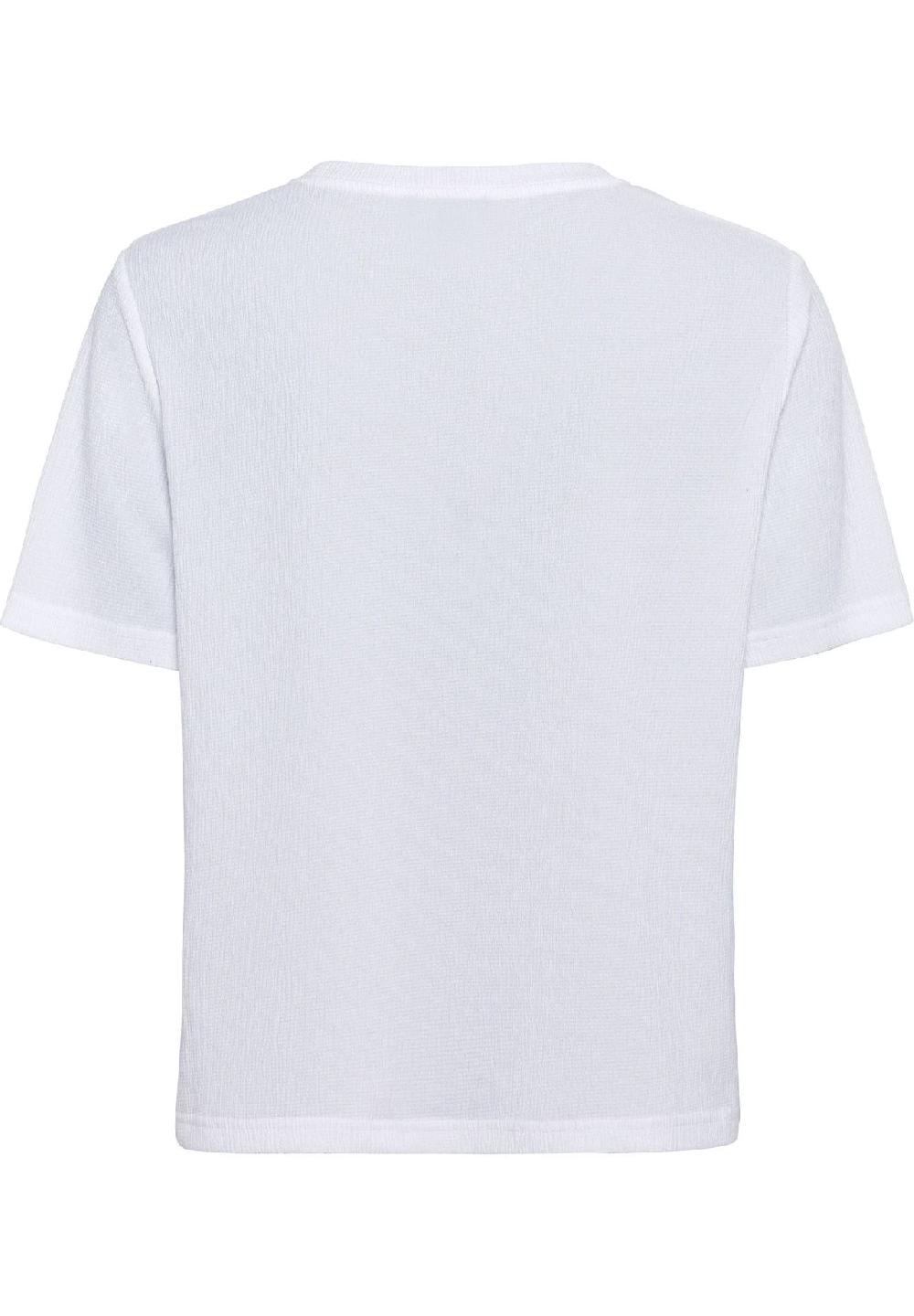 MANGUUN Collection Shirt Rundhals-Ausschnitt Strukturierte Optik Für Damen