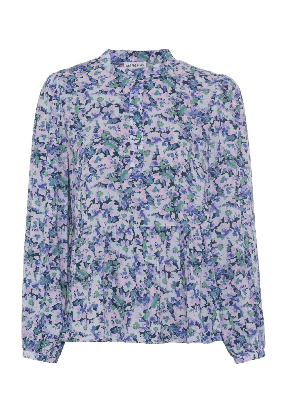 MANGUUN Hemdbluse Langarm für Damen