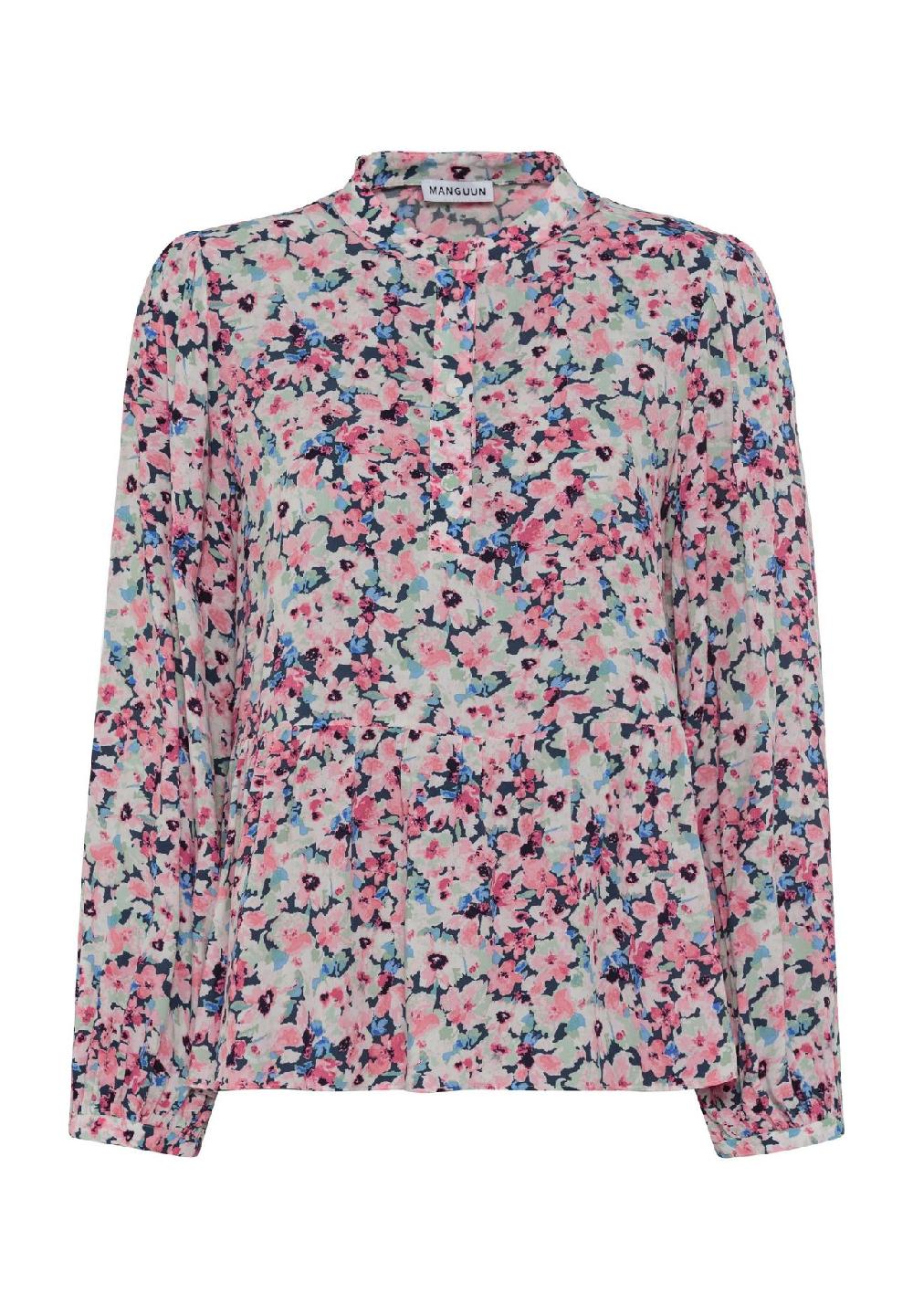 MANGUUN Hemdbluse Langarm für Damen