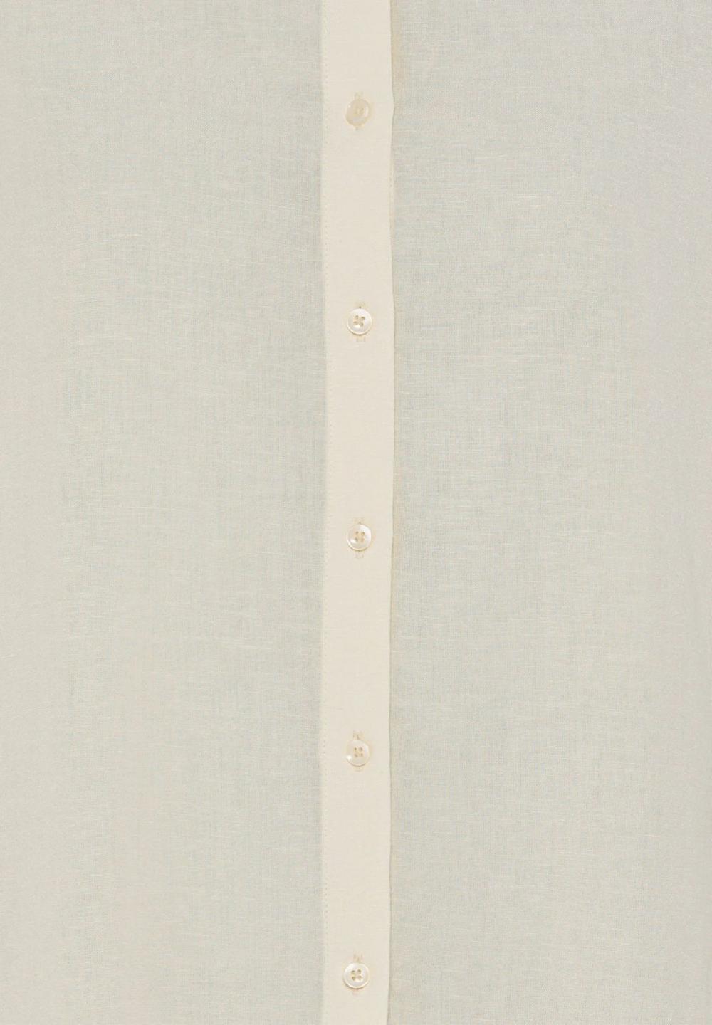 MANGUUN Hemdbluse Leinen-Anteil Langarm Für Damen