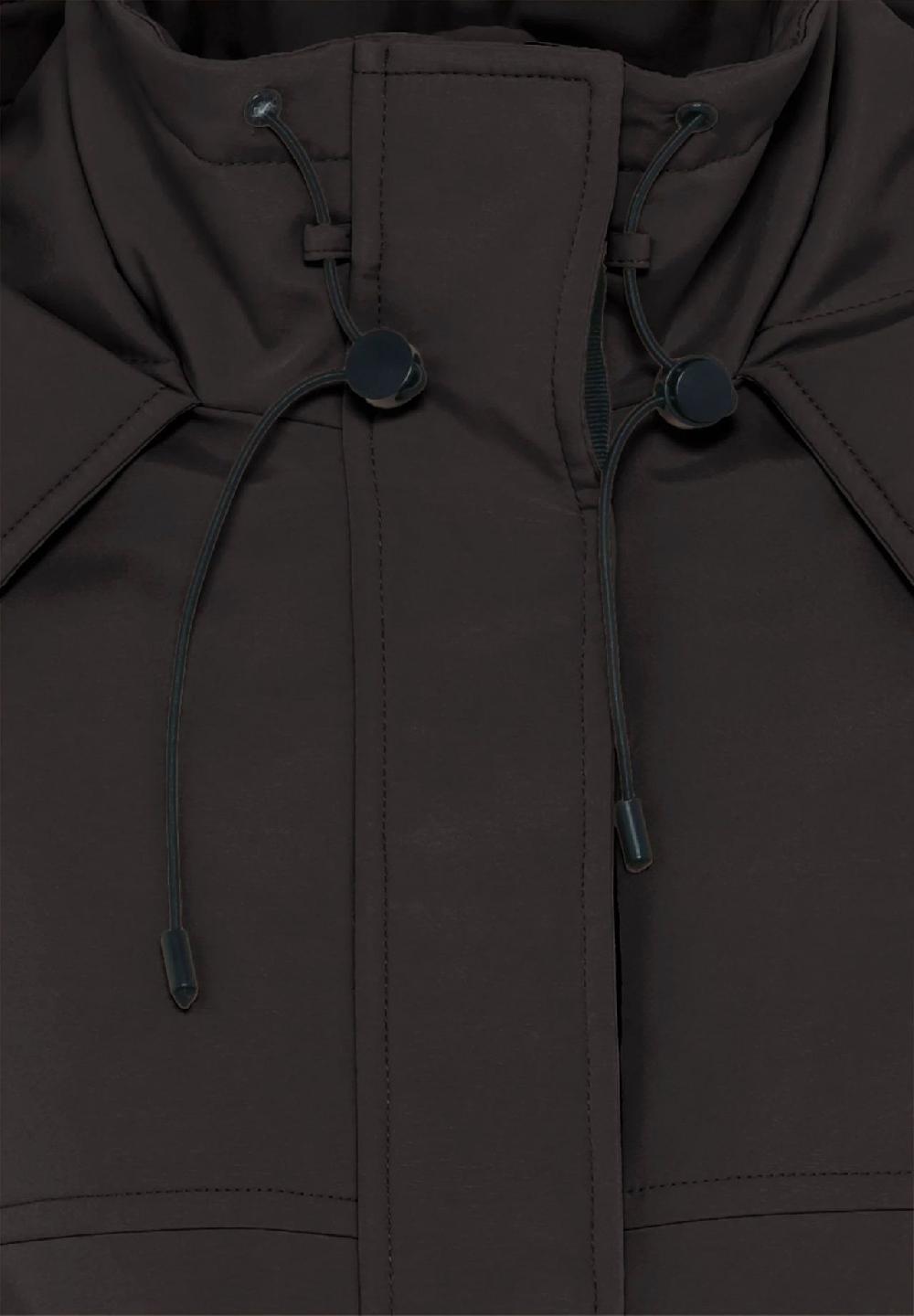 MANGUUN Übergangsjacke Kapuze Reißverschlusstaschen Für Damen