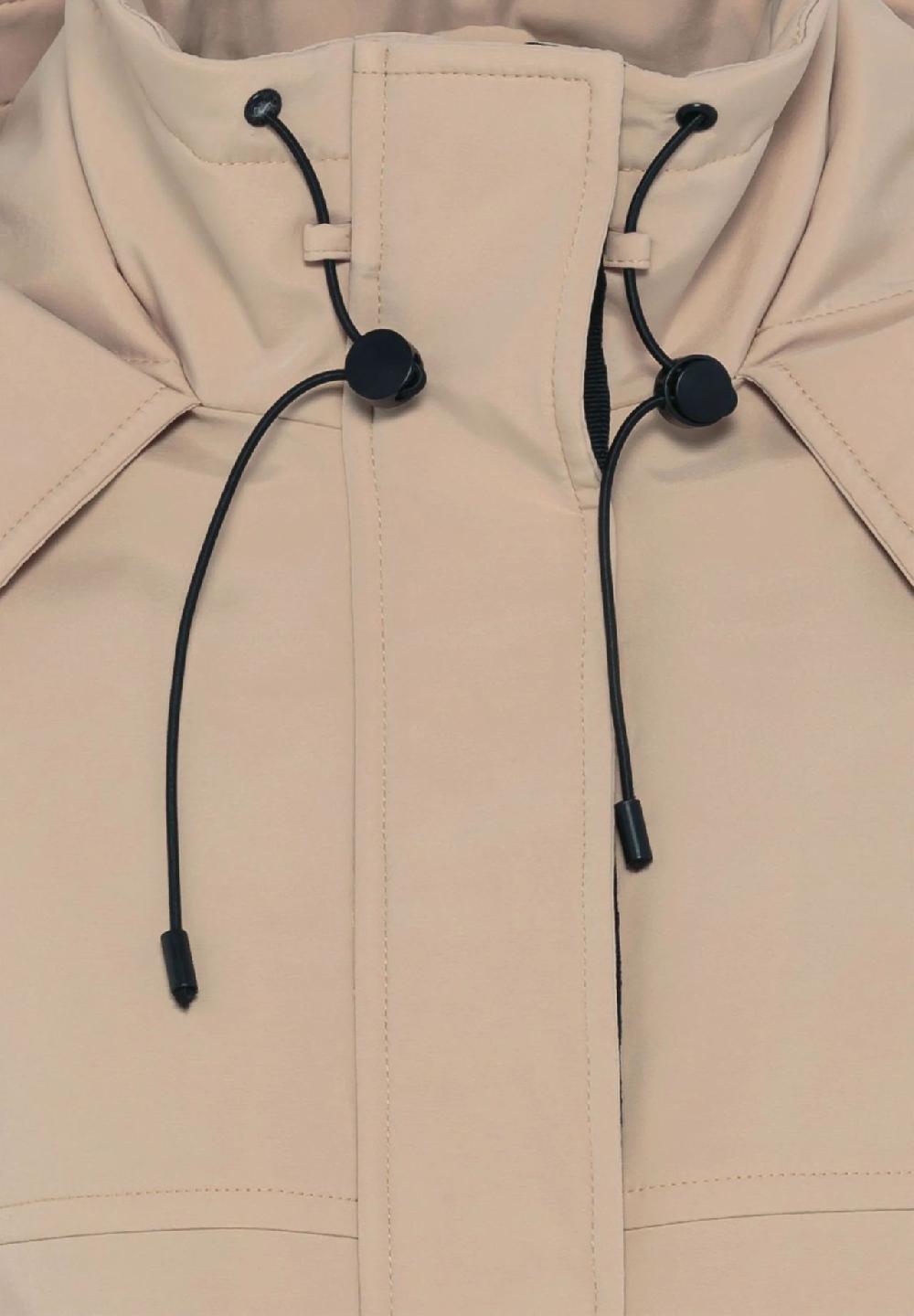 MANGUUN Übergangsjacke Kapuze Reißverschlusstaschen Für Damen