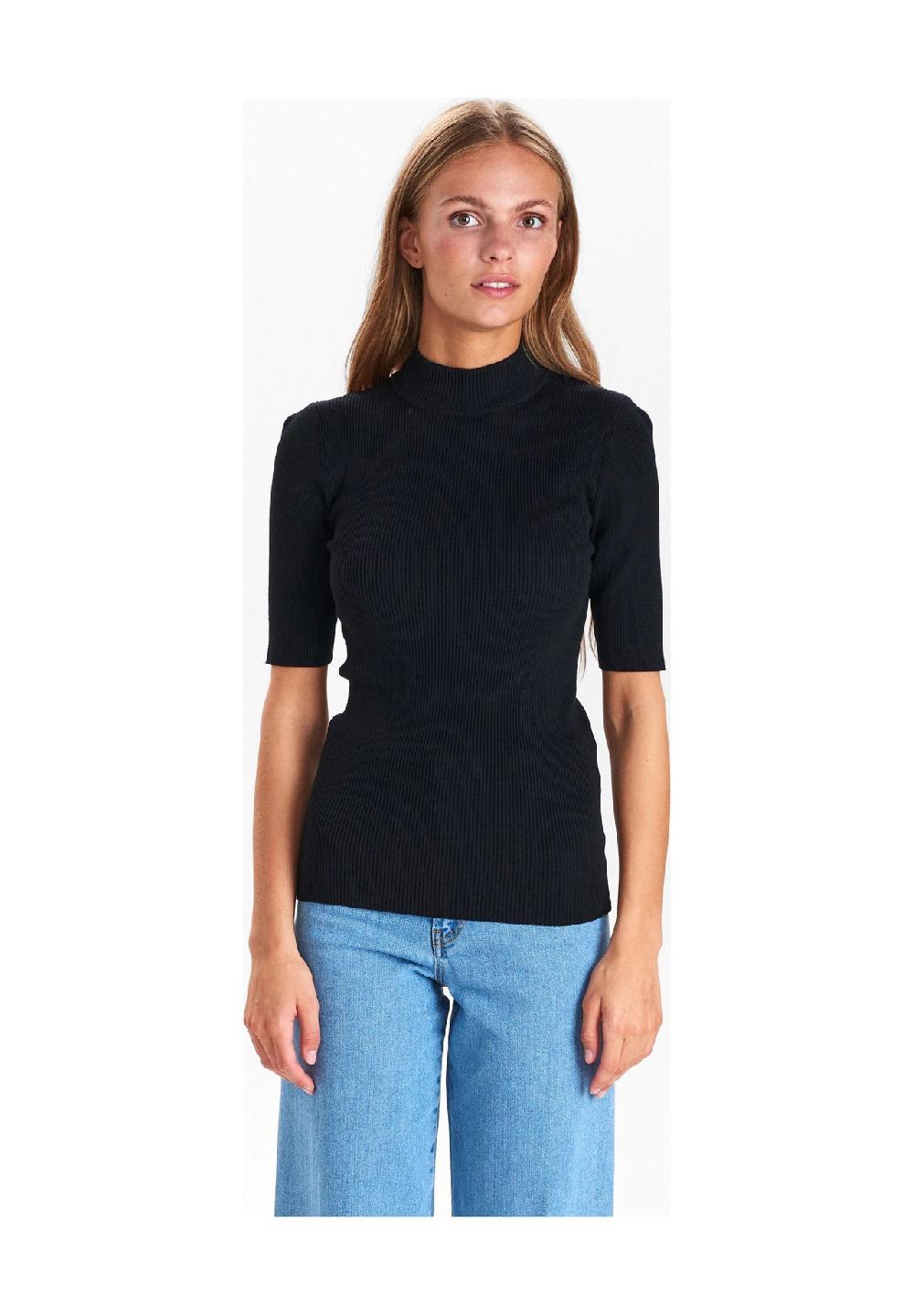 Nümph T-Shirt Rippstruktur Halbarm für Damen