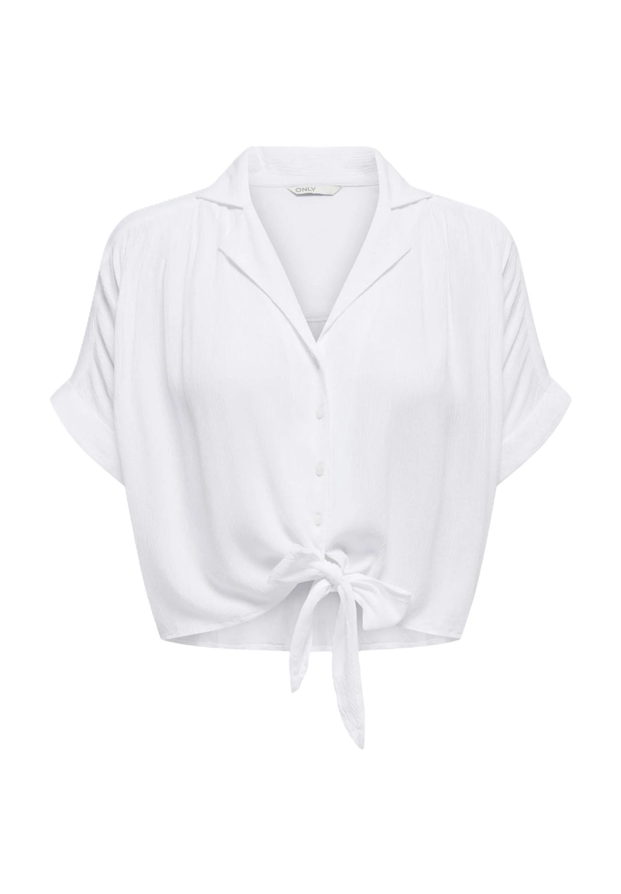 ONLY® Hemdbluse Reverskragen Knoten-Detail für Damen