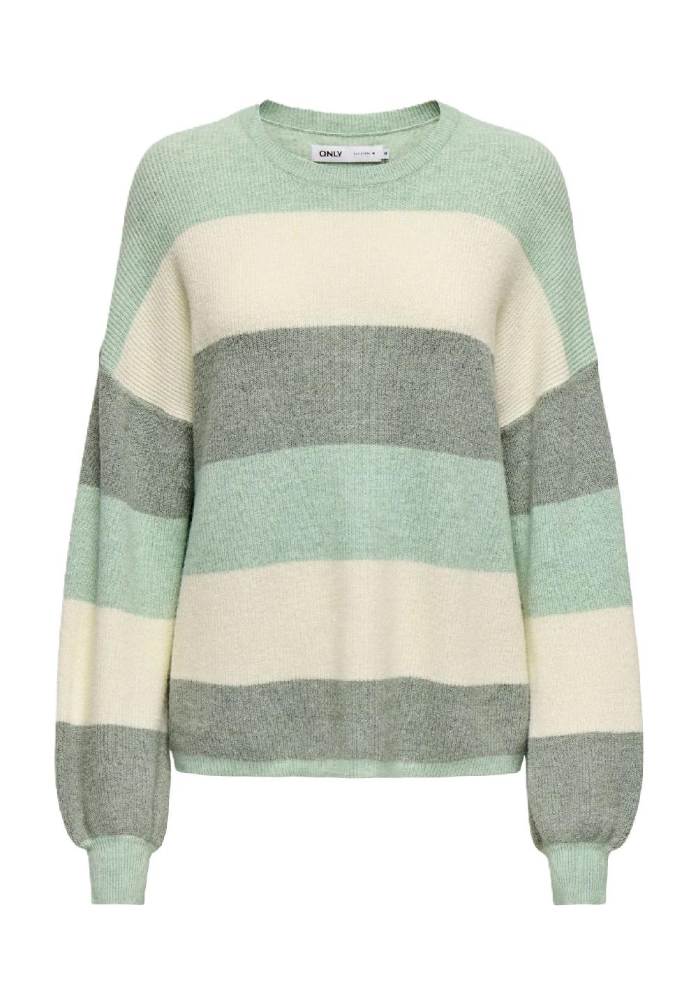 ONLY® Pullover Streifen Ballonärmel für Damen